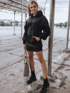 Bluzy Damskie>Dstreet Sukienka dresowa EASSY czarna BY1025