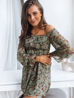 Sukienki>Dstreet Sukienka hiszpanka BETA zielona EY2365