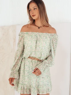 Sukienki>Dstreet Sukienka hiszpanka KERVEN zielona EY2471