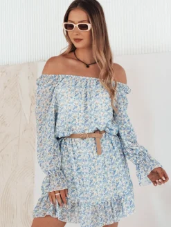 Sukienki>Dstreet Sukienka hiszpanka KERVEN niebieska EY2470