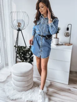Sukienki>Dstreet Sukienka jeansowa ZAVIA jasnoniebieska EY2228