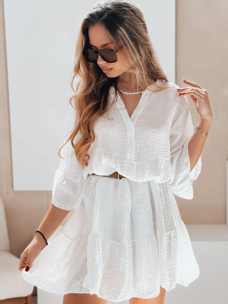 Sukienki>Dstreet Sukienka letnia muślinowa LYVONNE biała EY2613