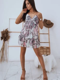 Sukienki>Dstreet Sukienka MADI ecru EY1533