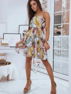 Sukienki>Dstreet Sukienka MADISSON ecru EY1546