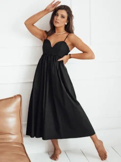 Wyjątkowe Okazje|Sukienki>Dstreet Sukienka midi ELIENE czarna EY2442