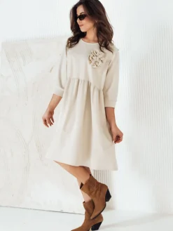 Sukienki>Dstreet Sukienka NALERA beżowa EY2460