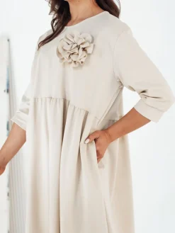 Sukienki>Dstreet Sukienka NALERA beżowa EY2460