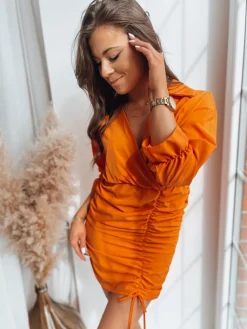 Sukienki>Dstreet Sukienka NATI pomarańczowa EY2282