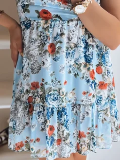 Sukienki>Dstreet Sukienka PRIMOSA błękitna EY2328