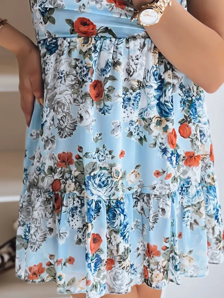 Sukienki>Dstreet Sukienka PRIMOSA błękitna EY2328