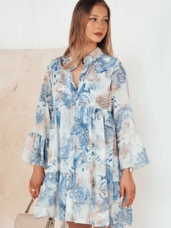 Sukienki>Dstreet Sukienka PRINSA błękitna EY2477