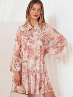 Sukienki>Dstreet Sukienka PRINSA różowa EY2478