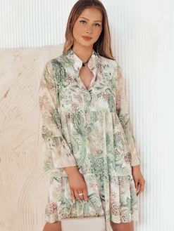 Sukienki>Dstreet Sukienka PRINSA zielona EY2476