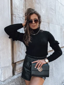 Swetry Damskie>Dstreet Sweter damski BUFALO czarny MY1416