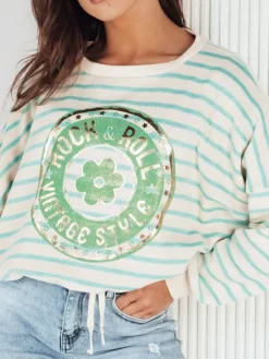 Swetry Damskie>Dstreet Sweter damski CANFIER turkusowy MY2325