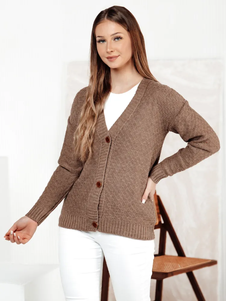 Swetry Damskie>Dstreet Sweter damski CHICLINE beżowy MY2419