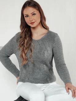 Swetry Damskie>Dstreet Sweter damski CHICRAY jasnoszary MY2395