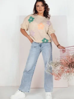 Swetry Damskie>Dstreet Sweter damski CILSA beżowy MY2295