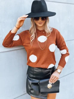 Swetry Damskie>Dstreet Sweter damski CRESCENDO miedziany MY2169