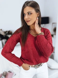 Swetry Damskie>Dstreet Sweter damski DARIA różowy MY1719