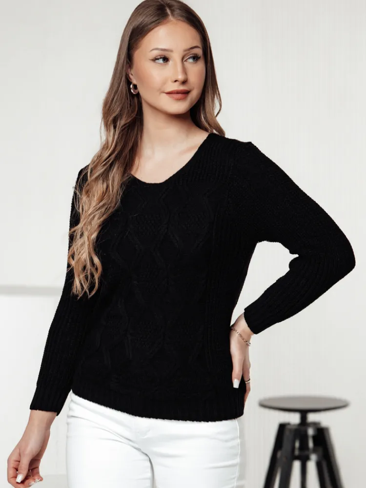 Swetry Damskie>Dstreet Sweter damski DARKVIE czarny MY2393