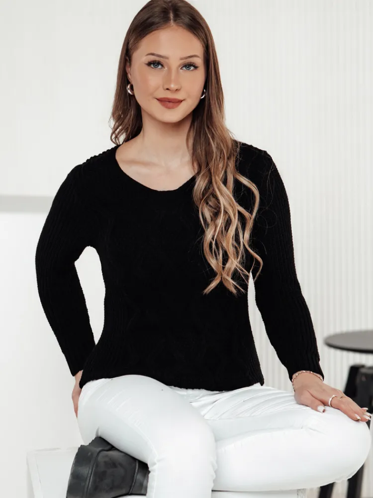 Swetry Damskie>Dstreet Sweter damski DARKVIE czarny MY2393