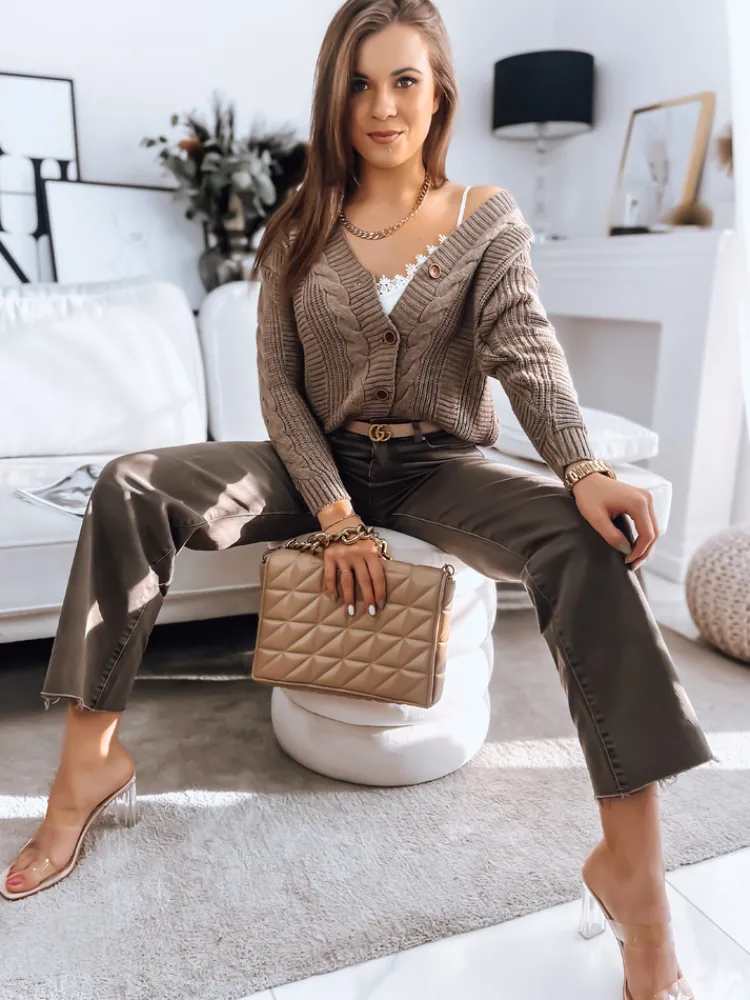 Swetry Damskie>Dstreet Sweter damski DESTANY beżowy MY1738