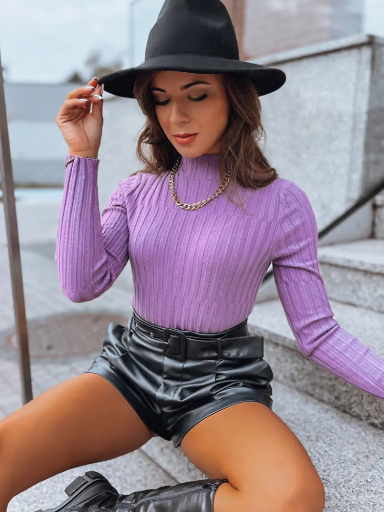 Swetry Damskie>Dstreet Sweter damski golf OASIS fioletowy MY2242