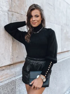 Swetry Damskie>Dstreet Sweter damski INGRIDA czarny MY1438