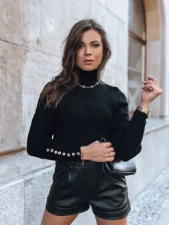 Swetry Damskie>Dstreet Sweter damski INGRIDA czarny MY1438