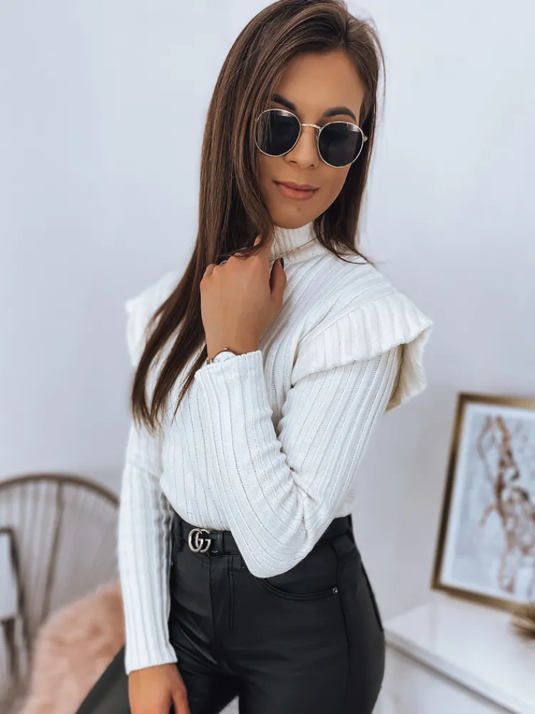 Swetry Damskie>Dstreet Sweter damski LETTY ecru MY1045