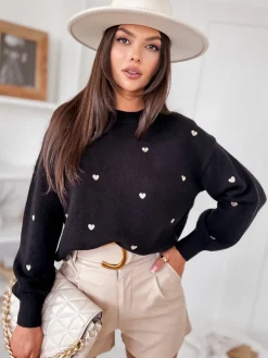 Swetry Damskie>Dstreet Sweter damski LUMINA czarny MY1994