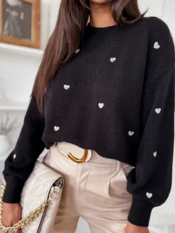 Swetry Damskie>Dstreet Sweter damski LUMINA czarny MY1994