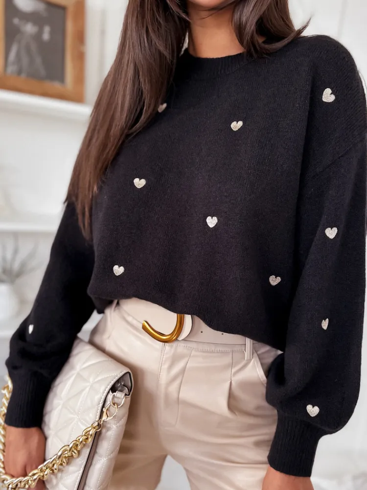 Swetry Damskie>Dstreet Sweter damski LUMINA czarny MY1994