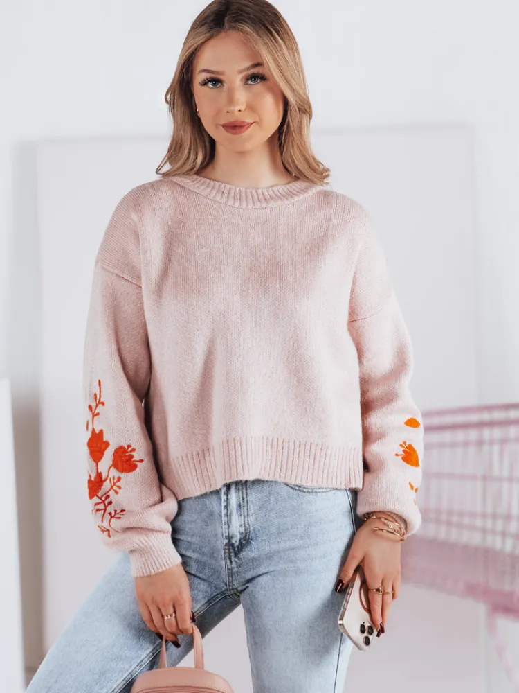 Swetry Damskie>Dstreet Sweter damski LYRA różowy MY2215