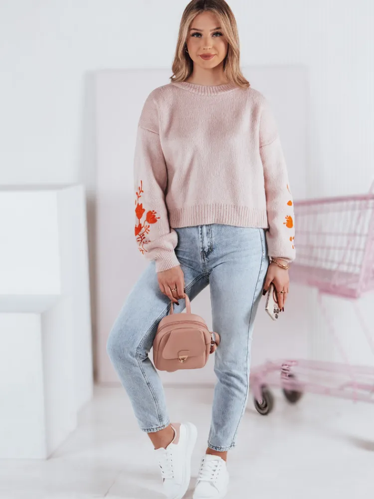 Swetry Damskie>Dstreet Sweter damski LYRA różowy MY2215