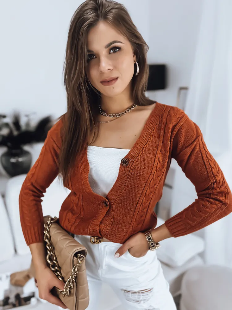 Swetry Damskie>Dstreet Sweter damski MELANIA ceglany MY1651