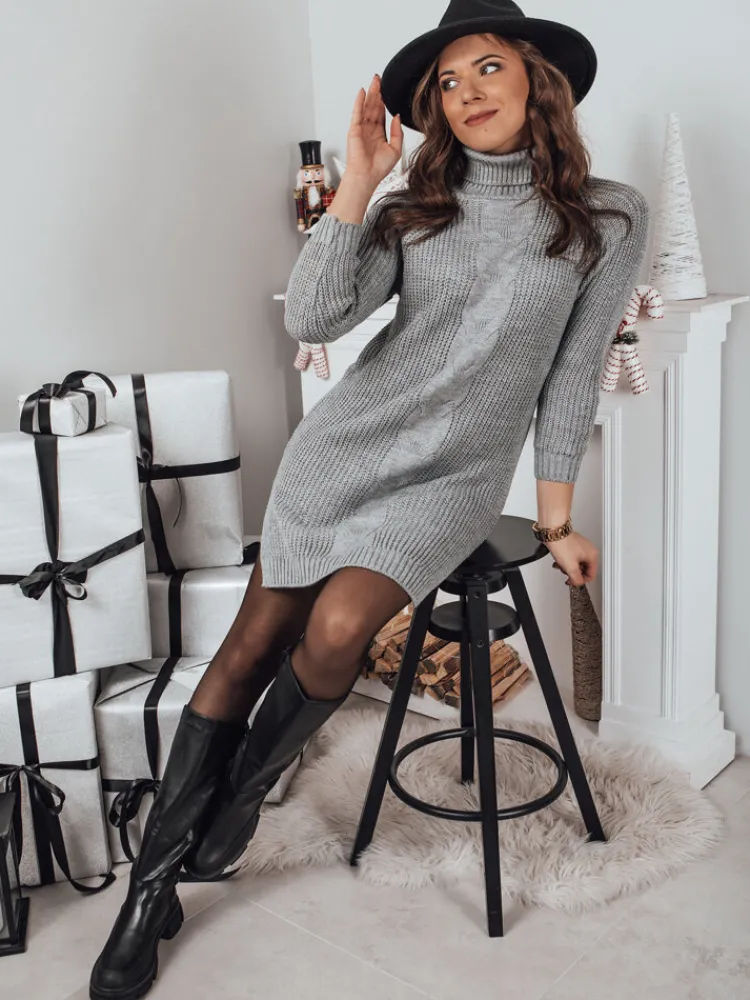 Swetry Damskie>Dstreet Sweter damski MERCIA jasnoszary MY1902