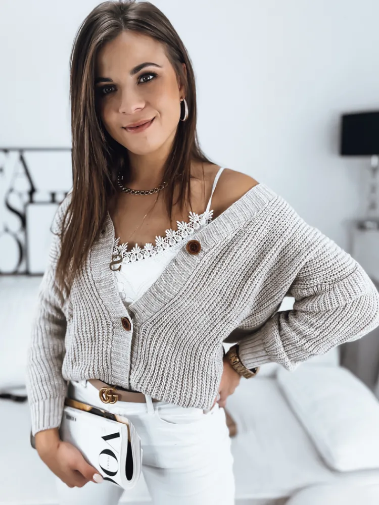 Swetry Damskie>Dstreet Sweter damski MINSTRAL beżowy MY1618