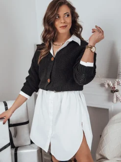 Swetry Damskie>Dstreet Sweter damski MINSTRAL czarny MY1613