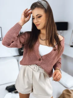 Swetry Damskie>Dstreet Sweter damski MINSTRAL różowy MY1659