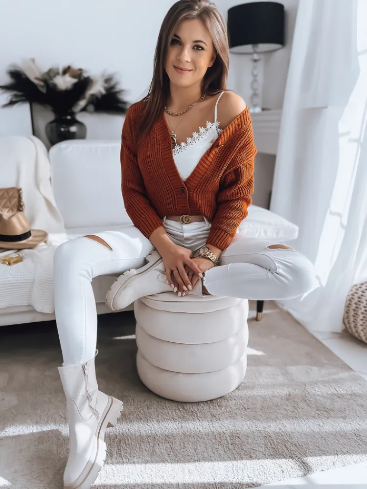 Swetry Damskie>Dstreet Sweter damski MINSTRAL rudy MY1612