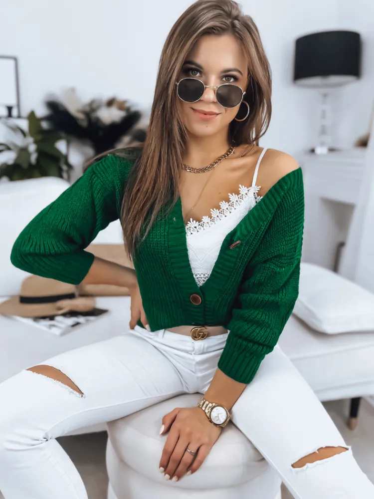 Swetry Damskie>Dstreet Sweter damski MINSTRAL zielony MY1616