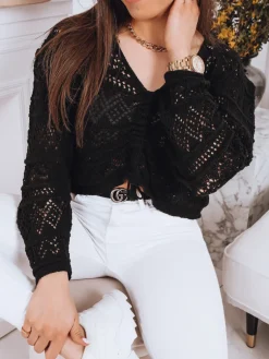 Swetry Damskie>Dstreet Sweter damski MISTELLA czarny MY1538