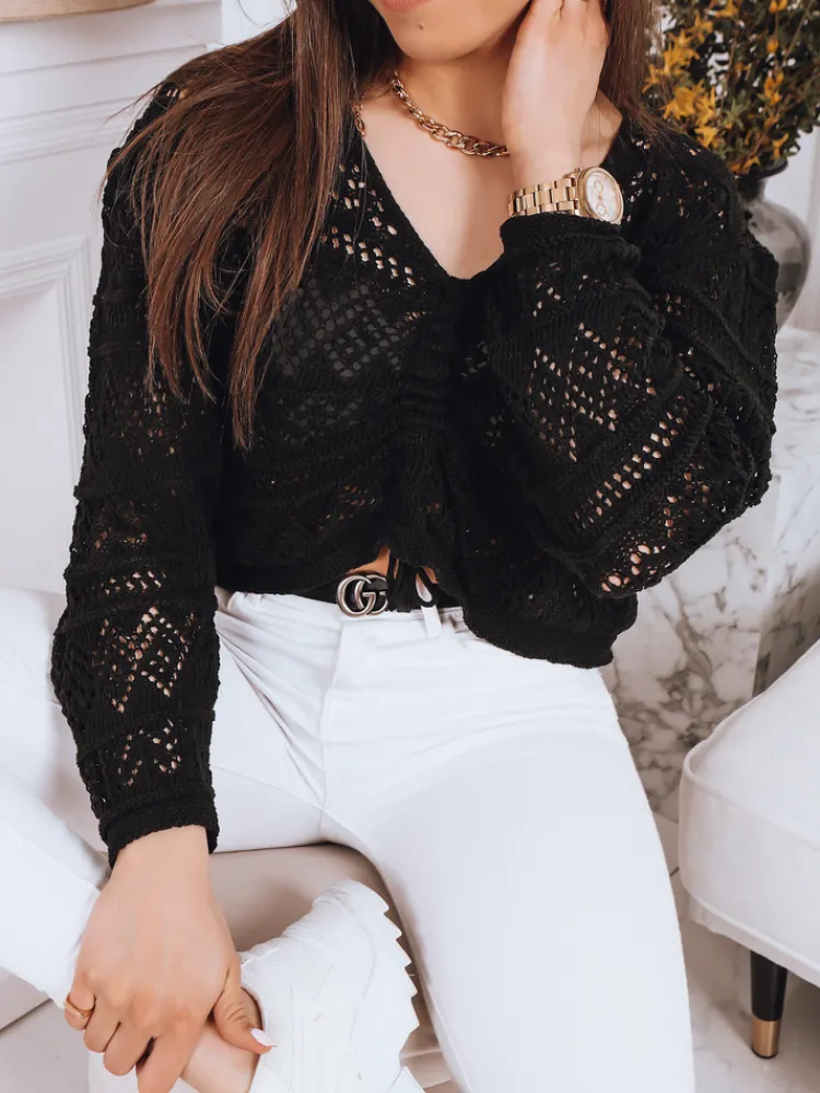 Swetry Damskie>Dstreet Sweter damski MISTELLA czarny MY1538