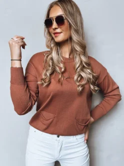 Swetry Damskie>Dstreet Sweter damski MOLLY jasnoróżowy MY2163