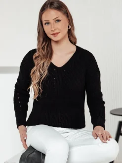 Swetry Damskie>Dstreet Sweter damski MONAVIA czarny MY2399