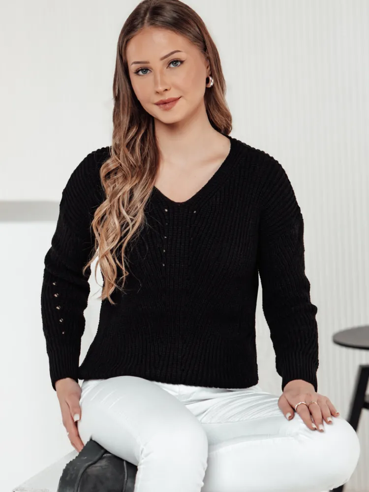 Swetry Damskie>Dstreet Sweter damski MONAVIA czarny MY2399