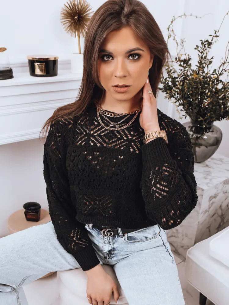 Swetry Damskie>Dstreet Sweter damski NADINA czarny MY1544