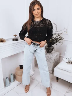 Swetry Damskie>Dstreet Sweter damski NADINA czarny MY1544